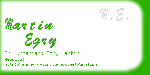 martin egry business card